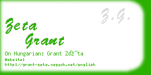 zeta grant business card